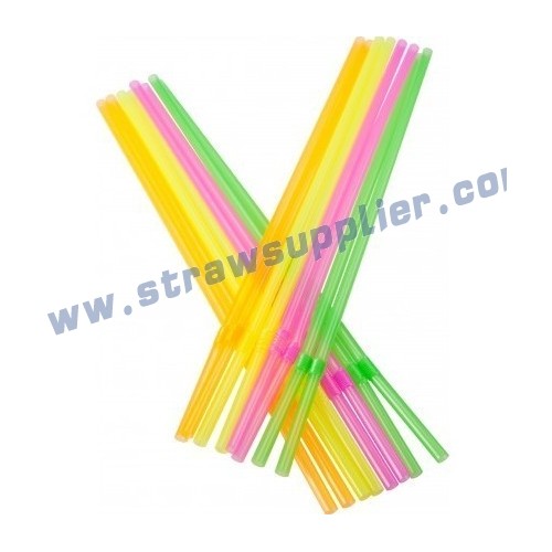 neon flexible straw
