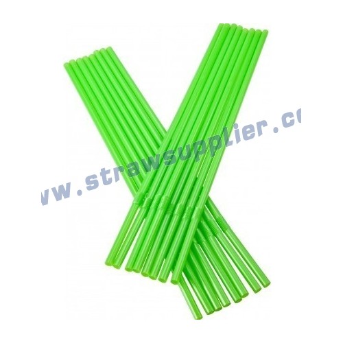 green 7mm flexible straw