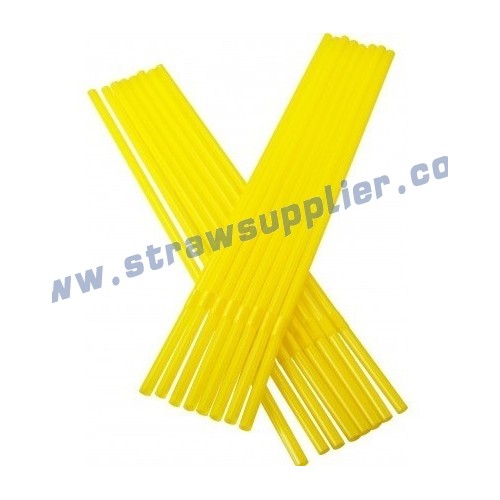 yellow 6mm flexible straw