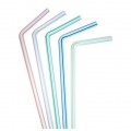 Striped flexible drinking straws