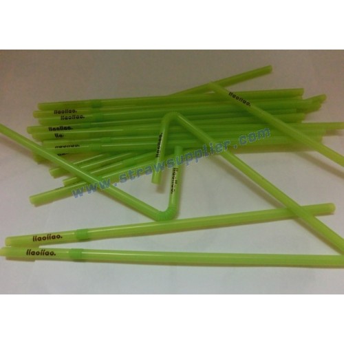 One Color Flexible Printing Straw With A Word 17.5x3.5mm In The Same Plane