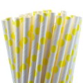 Yellow Polka Dot Paper Straws