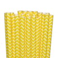Yellow Chevron Paper Straws